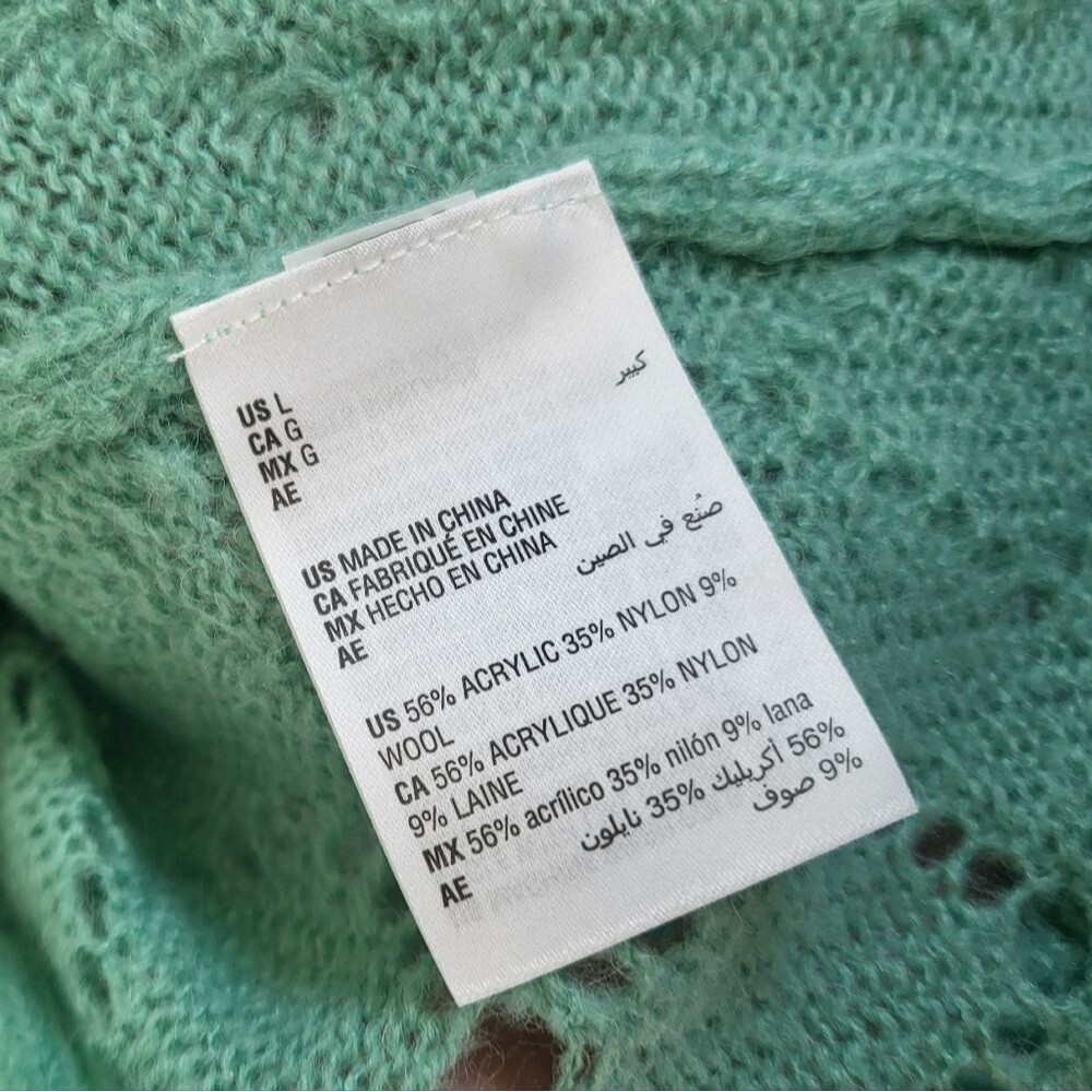 Charter Club Wool Blend Ruffle Front Tie Cardigan Romantic Feminine Knit - Picture 6 of 6